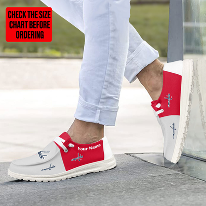 [SUPER SALE] NEW CUSTOMIZED NHL10 WCP WASHINGTON CAPITALS PREMIUM LOAFER SHOES