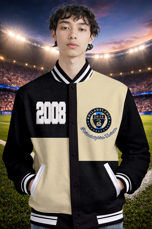LIMITED EDITION - NEW CUSTOMIZED MLS10 PPF PP UNION SATIN VARSITY & BASEBALL JACKET