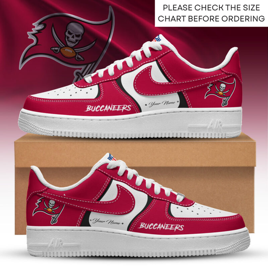 LIMITED EDITION - NEW CUSTOMIZED NFL10 TBB TAMPA BAY BUCCANEERS AF1 SHOES