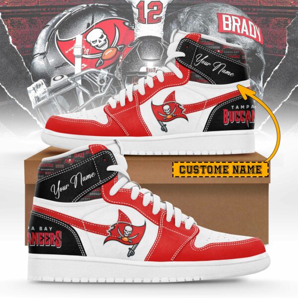 LIMITED EDITION - NEW CUSTOMIZED NFL10 TBB TAMPA BAY BUCCANEERS AIR JORDAN SNEAKERS