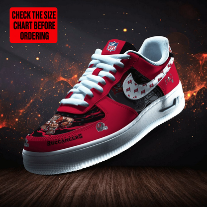 LIMITED EDITION - NEW CUSTOMIZED NFL10 TBB TAMPA BAY BUCCANEERS AF1 SHOES