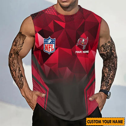 LIMITED EDITION - NEW CUSTOMIZED NFL10 TBB TAMPA BAY BUCCANEERS MEN'S GYM SHIRT