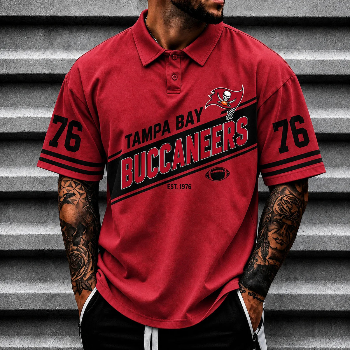 [SPECIAL OFFER] NEW CUSTOMIZED NFL10 TBB TAMPA BAY BUCCANEERS POLO SHIRT