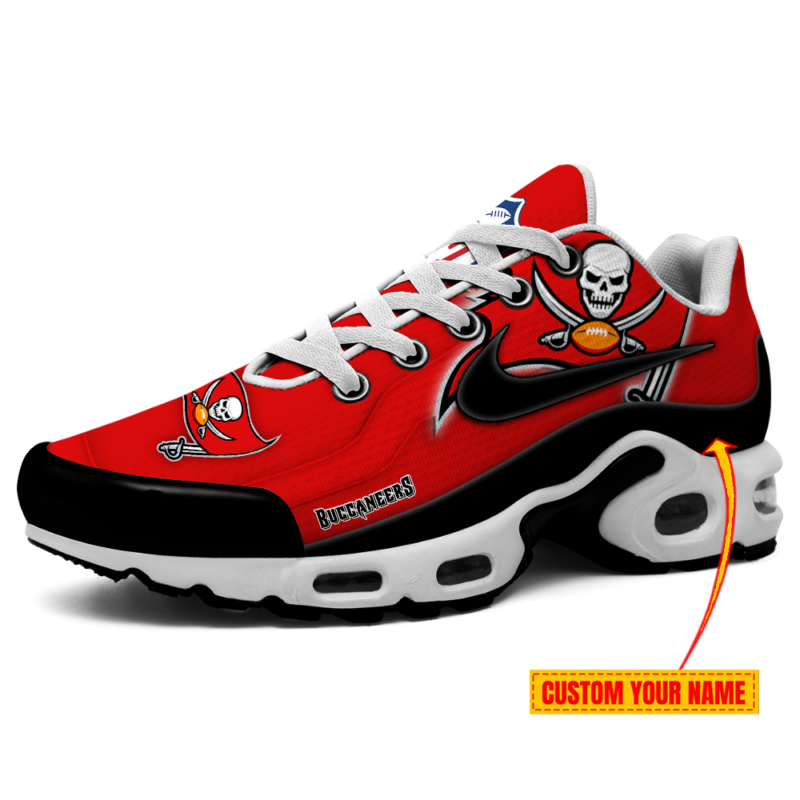 LIMITED EDITION - NEW CUSTOMIZED NFL10 TBB TAMPA BAY BUCCANEERS AIR MAX PLUS SNEAKERS