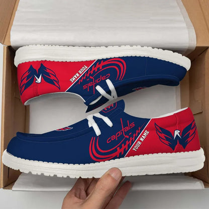 [SUPER SALE] NEW CUSTOMIZED NHL10 WCP WASHINGTON CAPITALS PREMIUM LOAFER SHOES