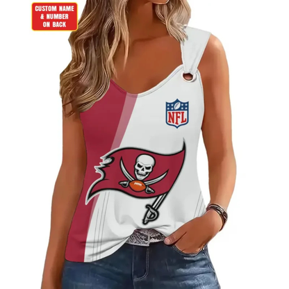 [SPECIAL OFFER] NEW CUSTOMIZED NFL10 TBB TAMPA BAY BUCCANEERS O-RING SHOULDER TANK TOP