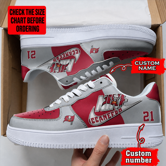 [SPECIAL OFFER] NEW CUSTOMIZED NFL10 TBB TAMPA BAY BUCCANEERS AF1 SHOES