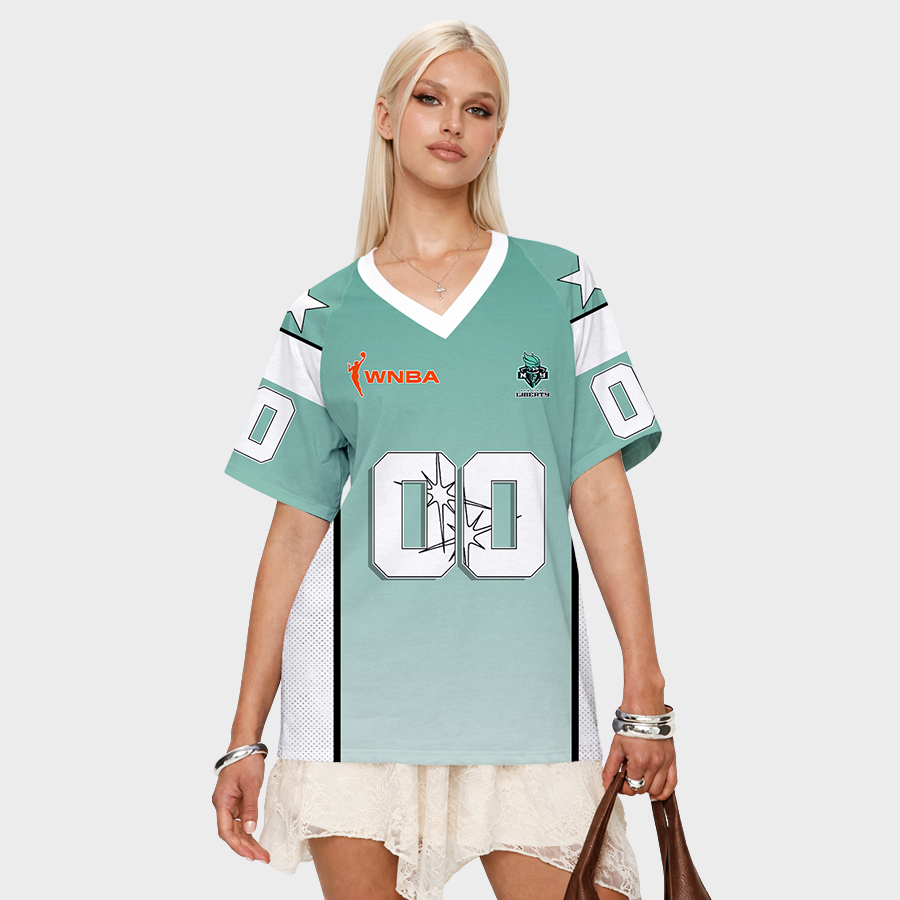 LIMITED EDITION - NEW CUSTOMIZED WNBA10 NYL NY LIBERTY V-NECK BASKETBALL JERSEY
