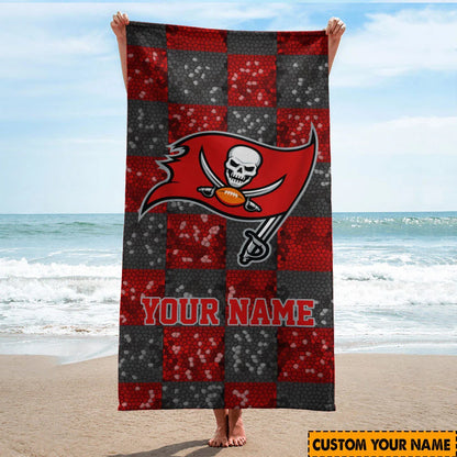 LIMITED EDITION - NEW CUSTOMIZED NFL10 TBB TAMPA BAY BUCCANEERS BEACH TOWEL
