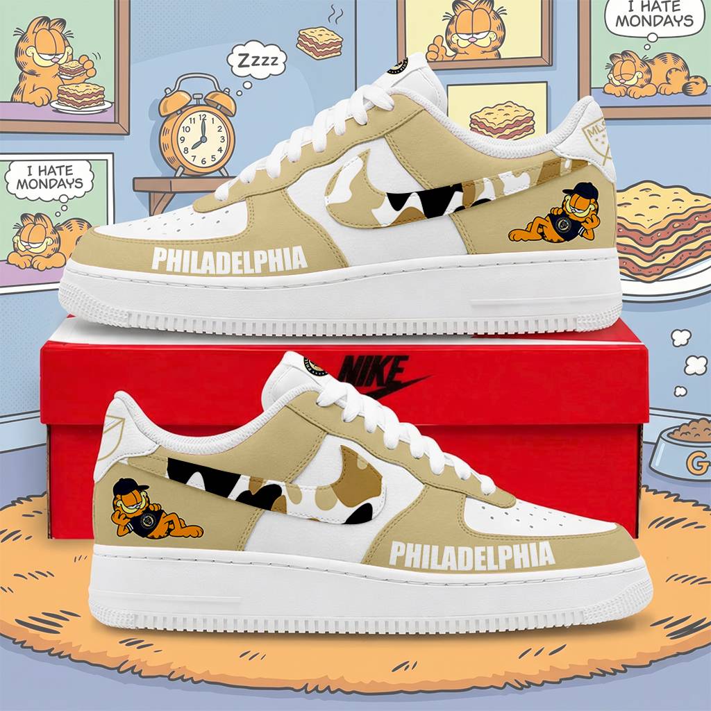 FINAL SALE - NEW CUSTOMIZED MLS10 PPF PP UNION x GARFIELD AF1 SNEAKERS
