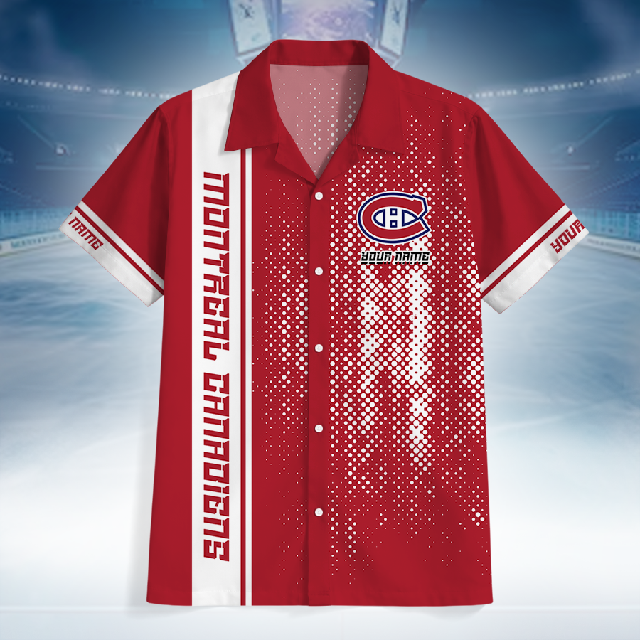 LIMITED EDITION - NEW CUSTOMIZED NHL11 MCD MONTREAL CANADIENS UNISEX HAWAIIAN SHIRT