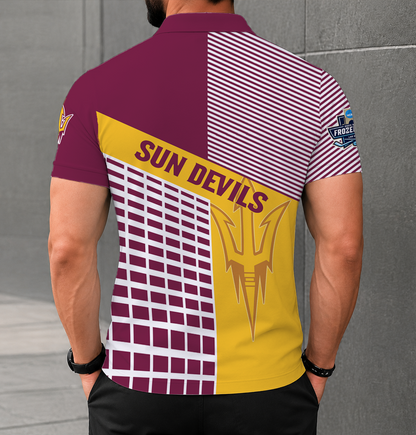 LIMITED EDITION - NEW CUSTOMIZED NCAA MFF11 ASS ARIZONA STATE SUN DEVILS POLO SHIRT