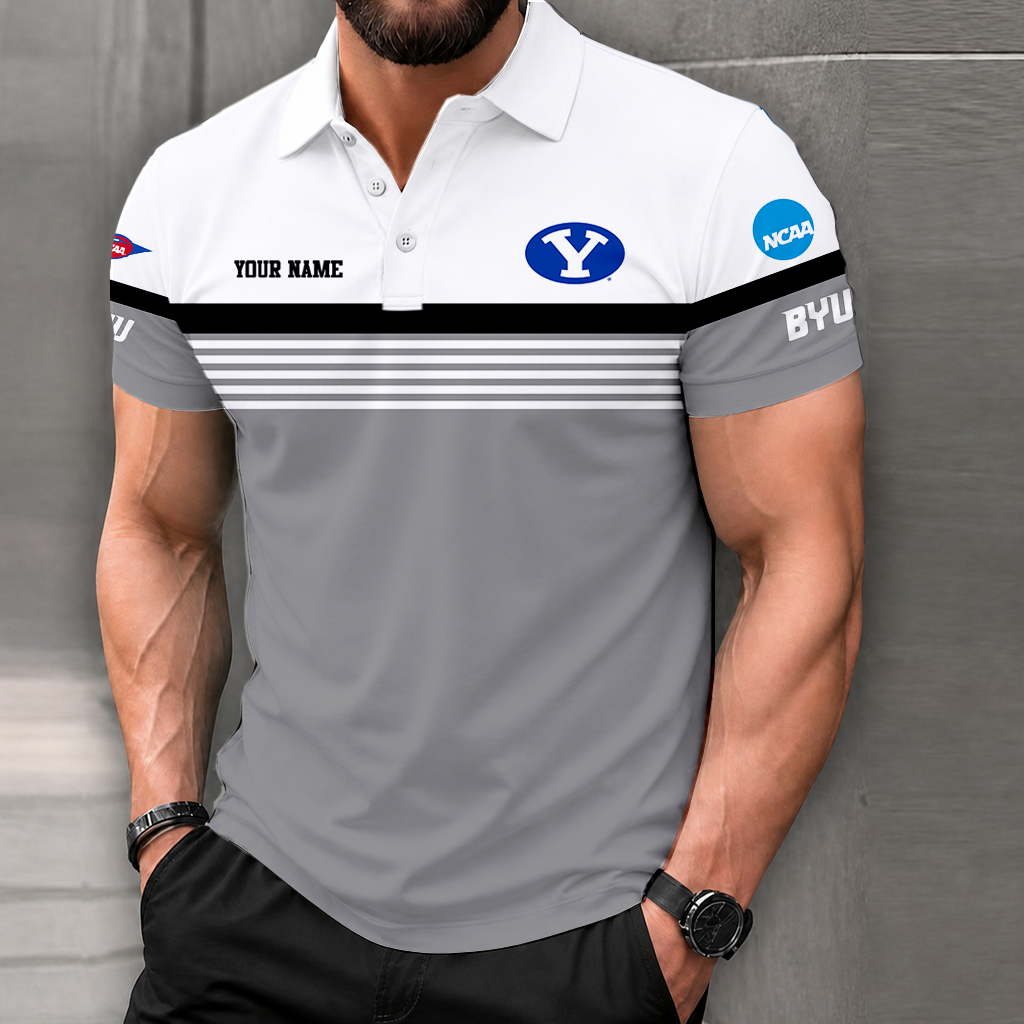 LIMITED EDITION - NEW CUSTOMIZED NCAA FBS11 BYU BYU COUGARS POLO SHIRT