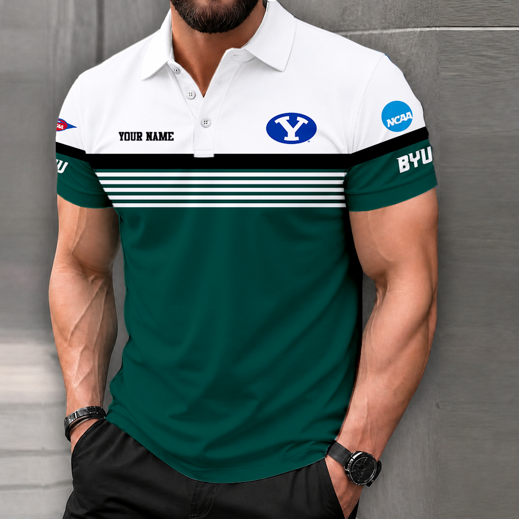 LIMITED EDITION - NEW CUSTOMIZED NCAA FBS11 BYU BYU COUGARS POLO SHIRT