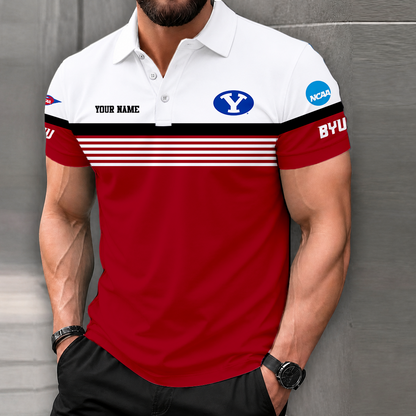 LIMITED EDITION - NEW CUSTOMIZED NCAA FBS11 BYU BYU COUGARS POLO SHIRT