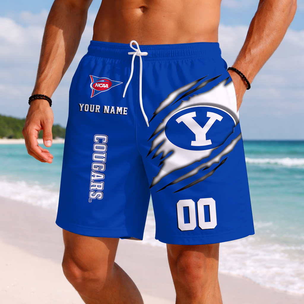 LIMITED EDITION - NEW CUSTOMIZED NCAA FBS11 BYU BYU COUGARS SHORT PANTS