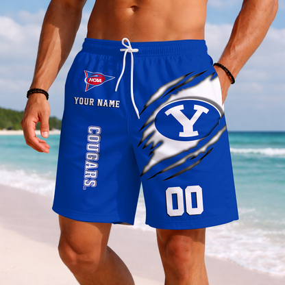 LIMITED EDITION - NEW CUSTOMIZED NCAA FBS11 BYU BYU COUGARS SHORT PANTS