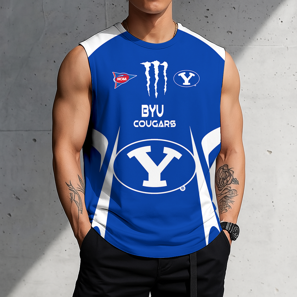 LIMITED DROP - NEW CUSTOMIZED | NCAA FBS11 BYU BYU COUGARS MEN'S GYM SHIRT