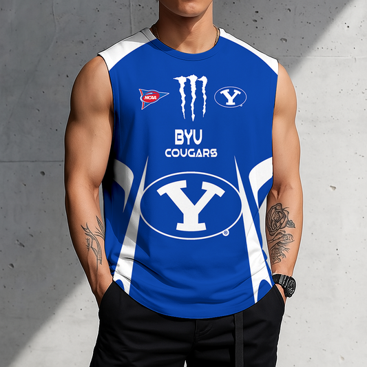 LIMITED DROP - NEW CUSTOMIZED | NCAA FBS11 BYU BYU COUGARS MEN'S GYM SHIRT