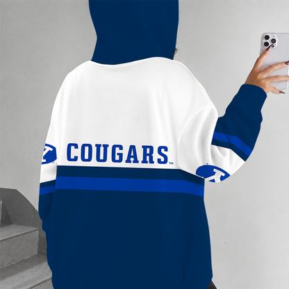 [FAN FAVORITE] NEW CUSTOMIZED NCAA FBS11 BYU BYU COUGARS ZIP HOODIE