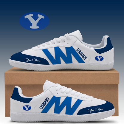 [FAN FAVORITE] NEW CUSTOMIZED NCAA FBS11 BYU BYU COUGARS CLASSIC SNEAKERS