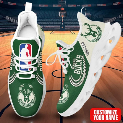 LIMITED EDITION - NEW CUSTOMIZED NBA11 MBU MILWAUKEE BUCKS PREMIUM CLUNKY SNEAKERS