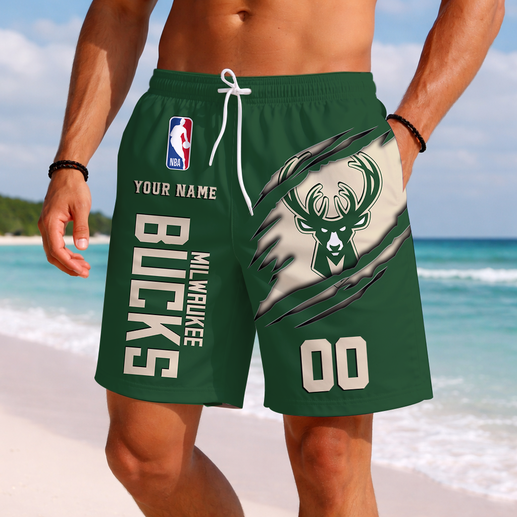 LIMITED EDITION - NEW CUSTOMIZED NBA11 MBU MILWAUKEE BUCKS SHORT PANTS