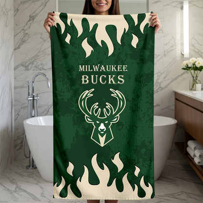 LIMITED EDITION - NEW CUSTOMIZED NBA11 MBU MILWAUKEE BUCKS BEACH TOWEL FOR FAN