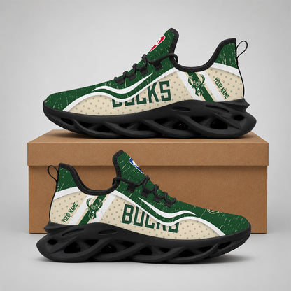 LIMITED EDITION - NEW CUSTOMIZED NBA11 MBU MILWAUKEE BUCKS MAX SOUL SHOES