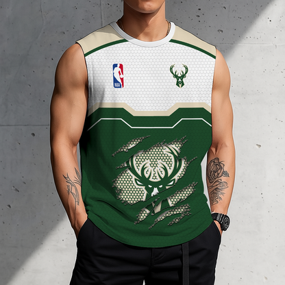 LIMITED EDITION - NEW CUSTOMIZED NBA11 MBU MILWAUKEE BUCKS MEN'S TANK TOP