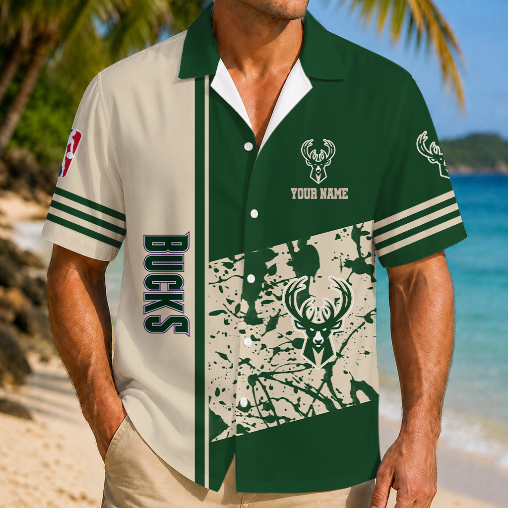 LIMITED EDITION - NEW CUSTOMIZED NBA11 MBU MILWAUKEE BUCKS UNISEX HAWAIIAN SHIRT