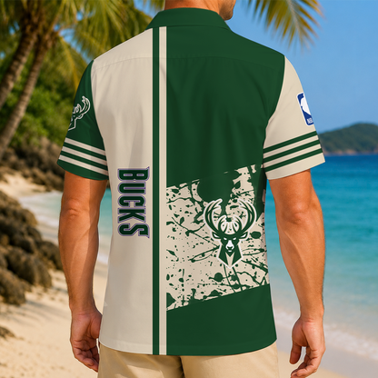 LIMITED EDITION - NEW CUSTOMIZED NBA11 MBU MILWAUKEE BUCKS UNISEX HAWAIIAN SHIRT