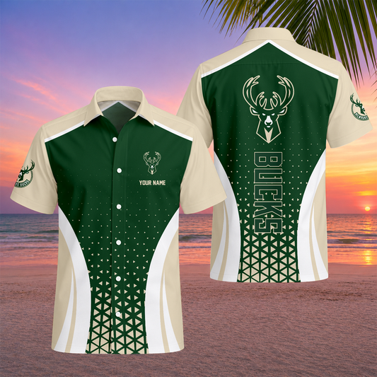 LIMITED EDITION - NEW CUSTOMIZED NBA11 MBU MILWAUKEE BUCKS UNISEX HAWAIIAN SHIRT