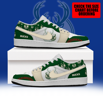 [HOT DEAL] NEW CUSTOMIZED NBA11 MBU MILWAUKEE BUCKS AIR JORDAN LOW SHOES