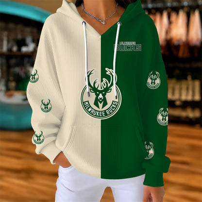 [HOT DEAL] NEW CUSTOMIZED NBA11 MBU MILWAUKEE BUCKS  RIBBED HOODIE & SWEATSHIRT