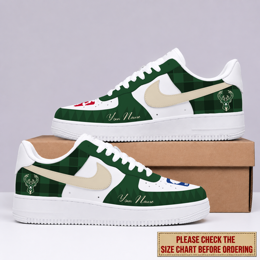 EXCLUSIVE EDITION - NEW CUSTOMIZED NBA11 MBU MILWAUKEE BUCKS AF1 SNEAKERS