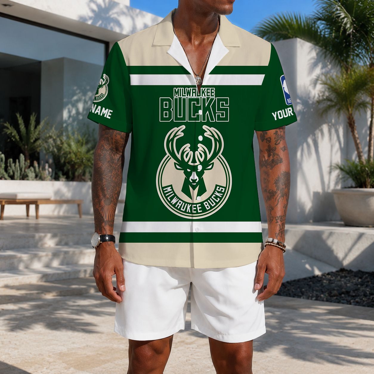 EXCLUSIVE EDITION - NEW CUSTOMIZED NBA11 MBU MILWAUKEE BUCKS UNISEX HAWAIIAN SHIRT