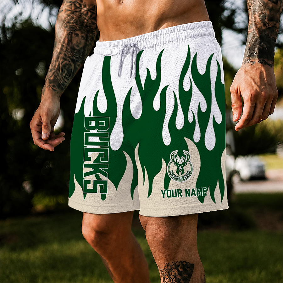 [HOT DEAL] NEW CUSTOMIZED NBA11 MBU MILWAUKEE BUCKS SHORT PANTS