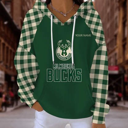 [HOT DEAL] NEW CUSTOMIZED NBA11 MBU MILWAUKEE BUCKS  RIBBED HOODIE & SWEATSHIRT