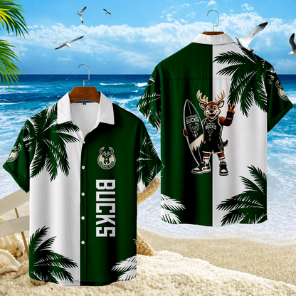 LIMITED EDITION - NEW CUSTOMIZED NBA11 MBU MILWAUKEE BUCKS UNISEX HAWAIIAN SHIRT
