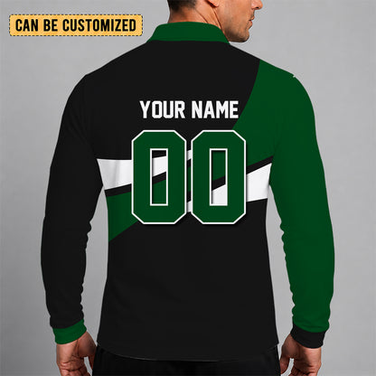 [HOT DEAL] NEW CUSTOMIZED NBA11 MBU MILWAUKEE BUCKS MEN LONG SLEEVE POLO