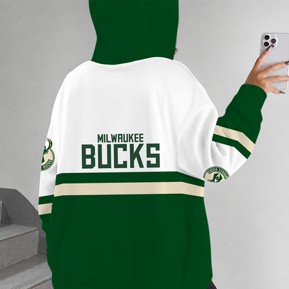[HOT DEAL] NEW CUSTOMIZED NBA11 MBU MILWAUKEE BUCKS ZIP HOODIE