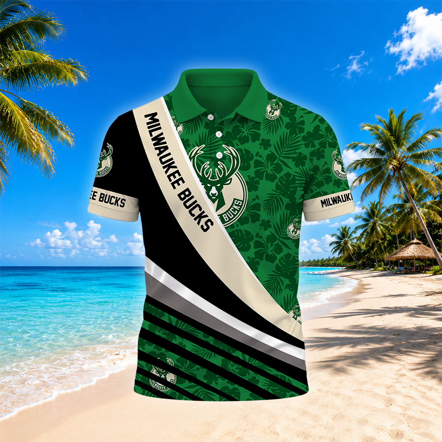 [HOT DEAL] NEW CUSTOMIZED NBA11 MBU MILWAUKEE BUCKS POLO SHIRT
