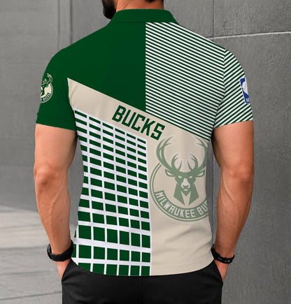 LIMITED EDITION - NEW CUSTOMIZED NBA11 MBU MILWAUKEE BUCKS POLO SHIRT