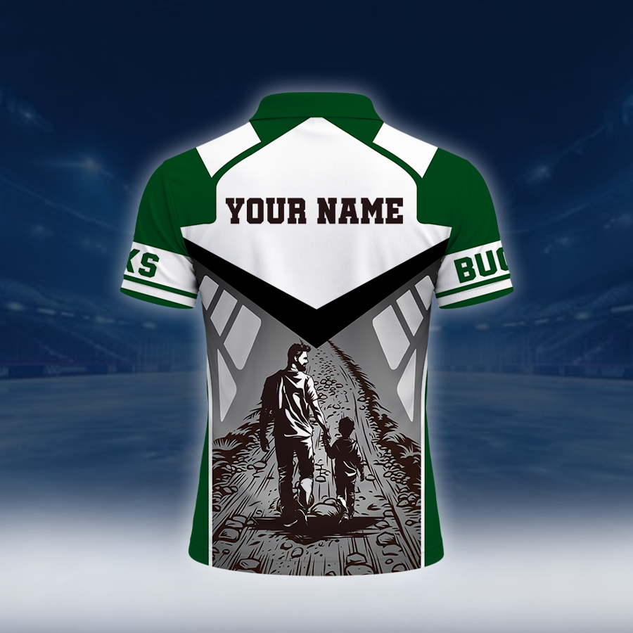 LIMITED EDITION - NEW CUSTOMIZED NBA11 MBU MILWAUKEE BUCKS POLO SHIRT