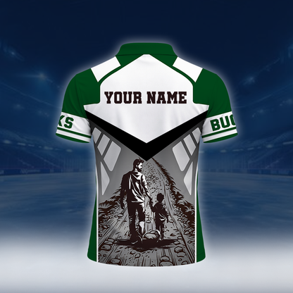 LIMITED EDITION - NEW CUSTOMIZED NBA11 MBU MILWAUKEE BUCKS POLO SHIRT