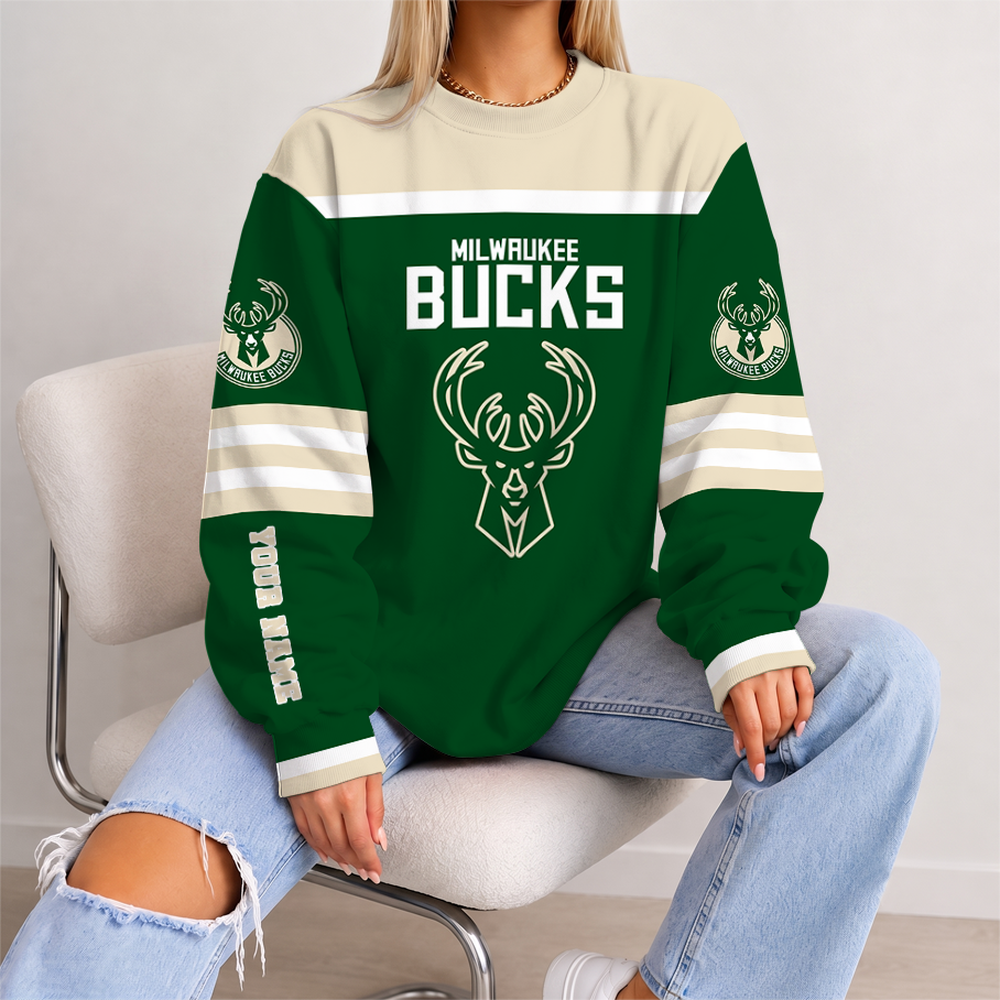[HOT DEAL] NEW CUSTOMIZED NBA11 MBU MILWAUKEE BUCKS UNISEX SWEATSHIRT