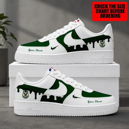 [HOT DEAL] NEW CUSTOMIZED NBA11 MBU MILWAUKEE BUCKS AF1 SHOES
