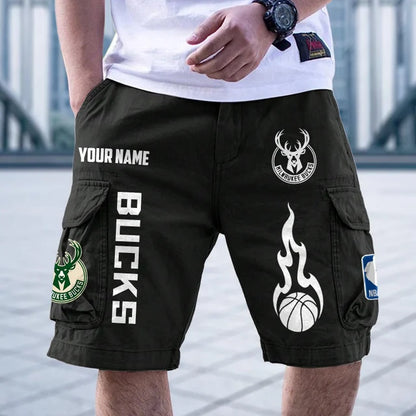 [HOT DEAL] NEW CUSTOMIZED NBA11 MBU MILWAUKEE BUCKS CARGO SHORTS