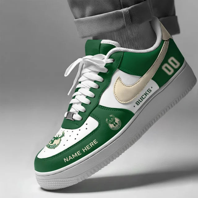 [HOT DEAL] NEW CUSTOMIZED NBA11 MBU MILWAUKEE BUCKS AF1 SHOES